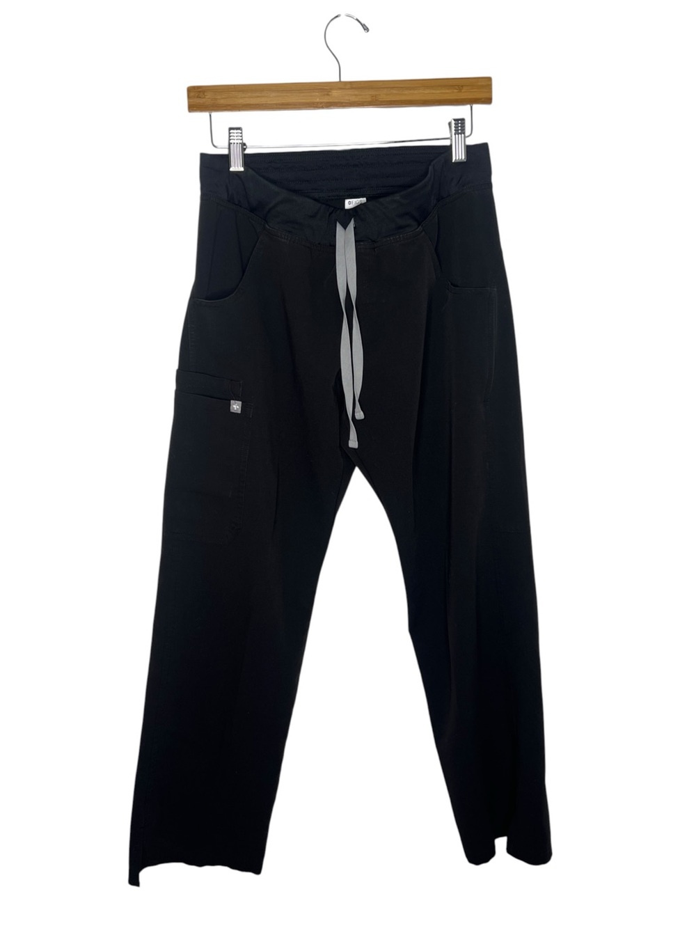 FIGS Technical Collection Black Cargo Scrub Pants Small Straight Leg Utility